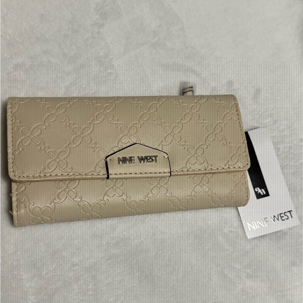 Nine West Beige Embossed Wallet